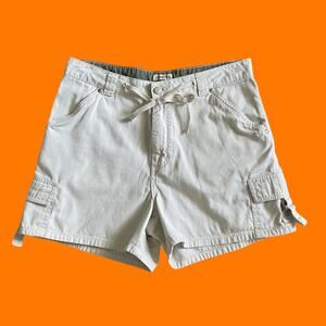 90's vintage khaki high waisted cargo utility shorts Size 8 st johns bay